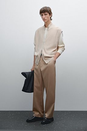 جلیقه بژ مردانه رگولار Massimo Dutti - کد 896987886