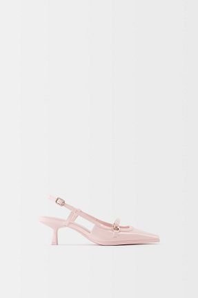 کفش پاشنه بلند کلاسیک صورتی زنانه پلی اورتان Bershka - کد 895629389