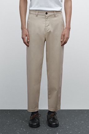 شلوار بژ مردانه پنبه ای Massimo Dutti - کد 895640085