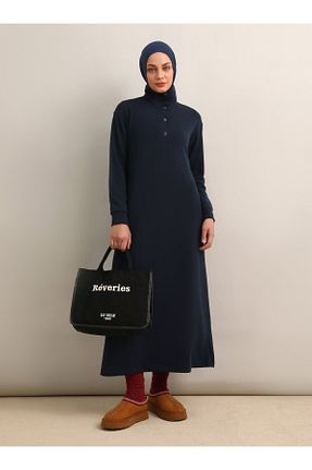 لباس حجاب سرمه ای زنانه رگولار Benin - کد 864413913