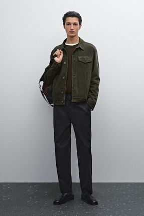 شلوار مشکی مردانه پنبه ای Massimo Dutti - کد 895640170