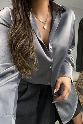 پیراهن طوسی زنانه رگولار Sohotique By P - کد 895652393