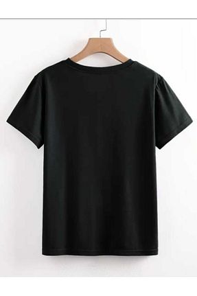 تیشرت مشکی زنانه اورسایز Miss fashion - کد 895654990