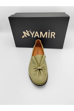 بابت سبز زنانه چرم خالص nyamir - کد 895653617