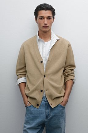 رویه بژ مردانه پنبه ای Massimo Dutti - کد 897031743