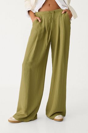 شلوار خاکی زنانه پلی استر Stradivarius - کد 895652744