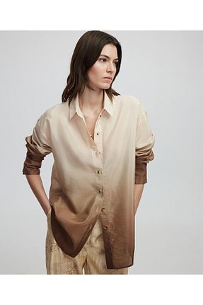 پیراهن قهوه ای زنانه رگولار İpekyol - کد 895661523
