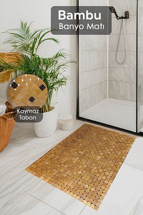 پادری حمام بژ 1 پارچه Meleni Home - کد 895690197