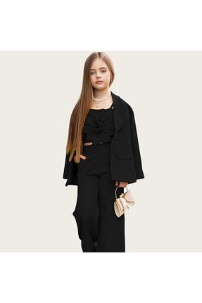 ست بالاتنه و پائین تنه مشکی بچه گانه بافتنی Biberon Çocuk Giyim - کد 897043340