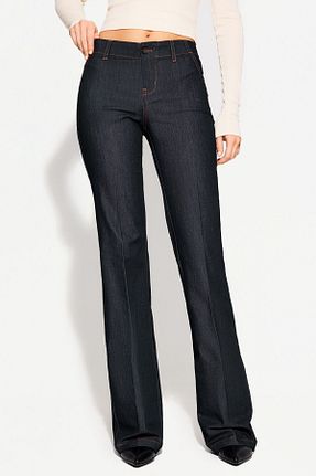 شلوار سرمه ای زنانه پنبه ای Bershka - کد 895672311
