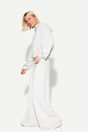 سوئیشرت طوسی زنانه ساده Bershka - کد 895672488