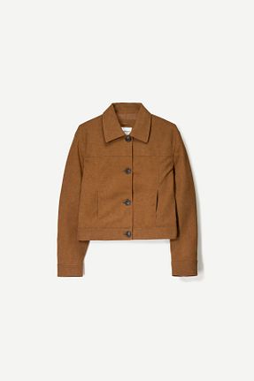 کاپشن قهوه ای زنانه رگولار Bershka - کد 895672369