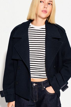 کت آبی زنانه رگولار Bershka - کد 897046538