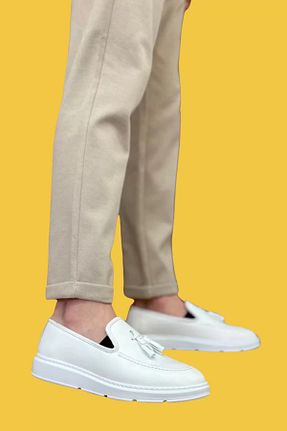 کفش کژوال سفید مردانه چرم مصنوعی shoecide - کد 789052355