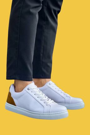کفش کژوال سفید مردانه چرم مصنوعی shoecide - کد 880965764