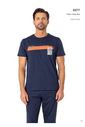 ست لباس راحتی آبی مردانه چاپی Pierre Cardin - کد 895857828