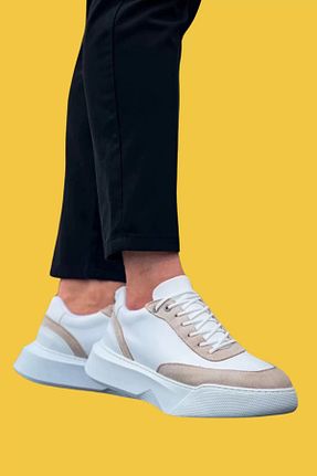 کفش کژوال سفید مردانه چرم مصنوعی shoecide - کد 880965886