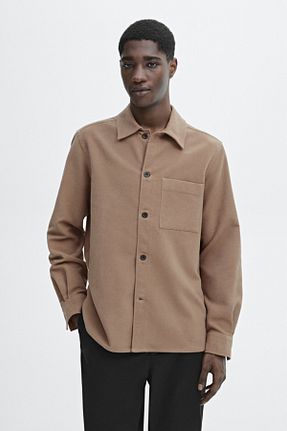 پیراهن بژ مردانه رگولار Massimo Dutti - کد 895741372