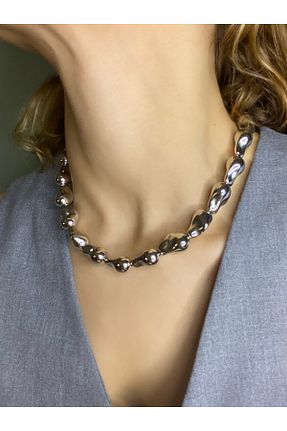 گردنبند استیل ( فولاد ) طوسی زنانه استیل (فولاد) Acra Jewelry - کد 895778669