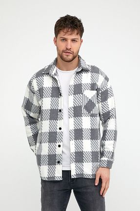 پیراهن طوسی مردانه اسلیم فیت Enuygunenmoda - کد 54845790