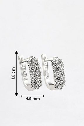گوشواره نقره سفید زنانه 925 عیار jelux silver - کد 48609006