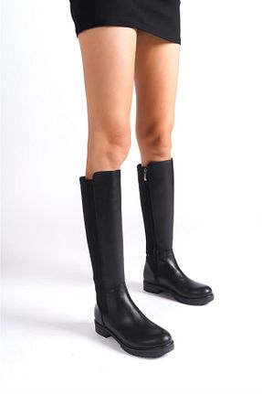 چکمه مشکی زنانه چرم مصنوعی asmi shoes - کد 858392480