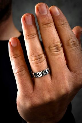 انگشتر نقره سفید مردانه 925 عیار Ebrar Silver - کد 895811401