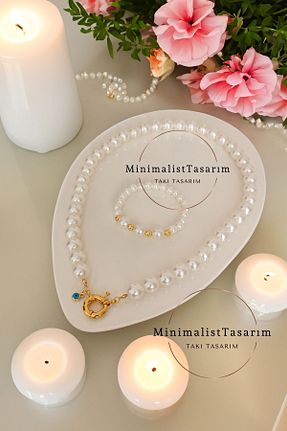 گردنبند مروارید طلائی MinimalistTasarım - کد 853107512