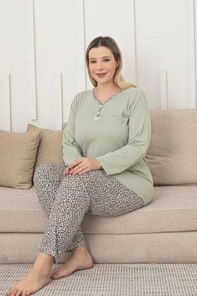 ست لباس راحتی سایز بزرگ رنگی زنانه طرح دار Farya Home - کد 895888148