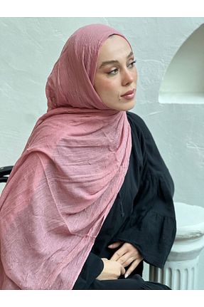 شال صورتی زنانه پنبه ای Modakaşmir - کد 895901998