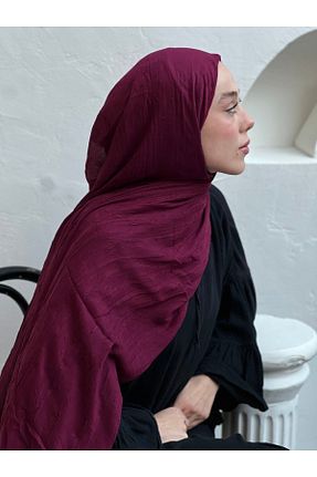 شال بنفش زنانه پنبه ای Modakaşmir - کد 895901981
