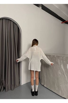 پیراهن نباتی زنانه اورسایز İLKCET MODA - کد 895902667