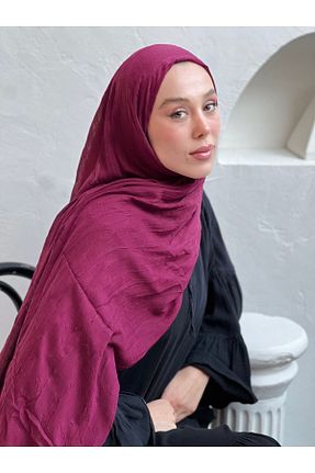 شال بنفش زنانه پنبه ای Modakaşmir - کد 895901981