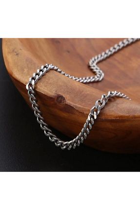 گردنبند استیل ( فولاد ) سفید زنانه استیل ضد زنگ OVGO - کد 895911405