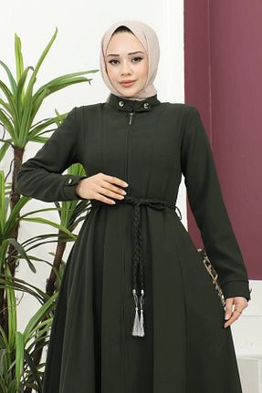 کلاه و ابایا خاکی زنانه پنبه پلی استر Nevayla Moda - کد 866654340