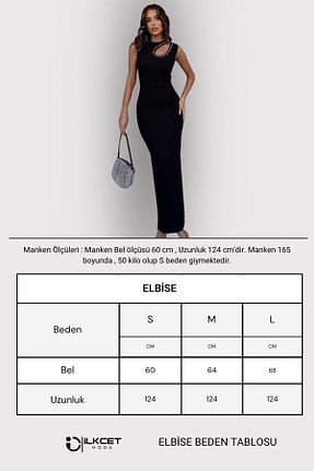 لباس مشکی زنانه بافتنی İLKCET MODA - کد 813526220