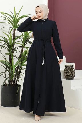 کلاه و ابایا سرمه ای زنانه پنبه پلی استر Nevayla Moda - کد 866650731