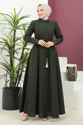 کلاه و ابایا خاکی زنانه پنبه پلی استر Nevayla Moda - کد 866654340