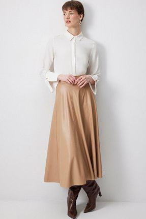 دامن حجاب قهوه ای زنانه نیمه فیت Touche Prive - کد 895924082