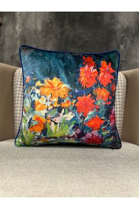 کوسن و روکش کوسن آبی مخمل Fabricland - کد 770370108