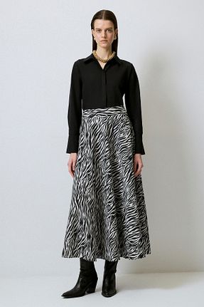 دامن حجاب سرمه ای زنانه نیمه فیت Touche Prive - کد 895923339
