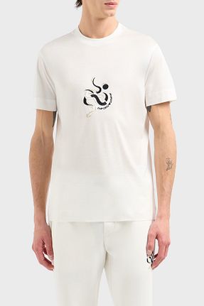 تیشرت سفید مردانه رگولار Emporio Armani - کد 897204710