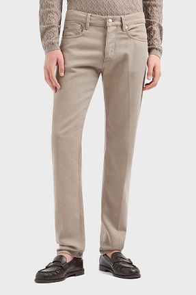 شلوار جین بژ مردانه پاچه ساده Emporio Armani - کد 897204749