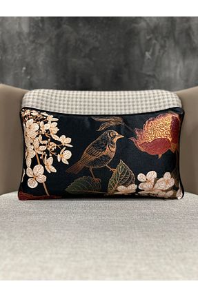 کوسن و روکش کوسن مشکی مخمل Fabricland - کد 280130161