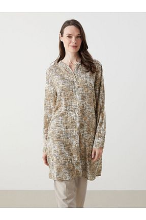 تونیک بژ زنانه رگولار LC Waikiki - کد 895967379