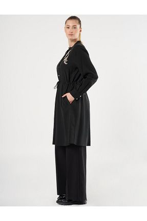 تونیک حجاب مشکی زنانه بافتنی Kayra - کد 895978758