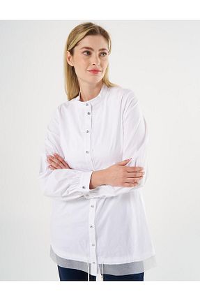 پیراهن حجاب سفید زنانه رگولار KYR - کد 895978853