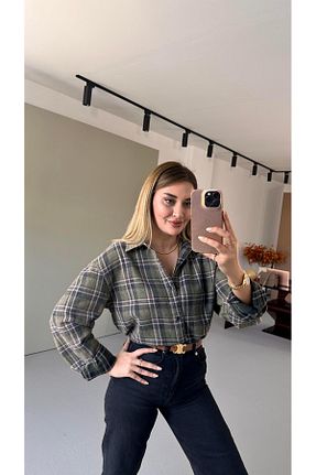 پیراهن خاکی زنانه رگولار Sezgi Tekin - کد 896010034