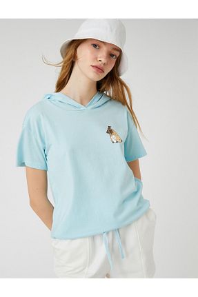 تیشرت آبی زنانه رگولار Koton - کد 466627499