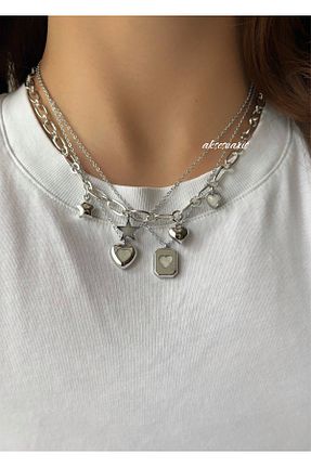 گردنبند جواهر طوسی زنانه پوشش لاکی aksesuaris - کد 896014455
